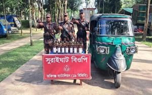 জকিগঞ্জ বিজিবি’র বিশেষ অভিযান: ভারতীয় মদ ও  গরু জব্দ