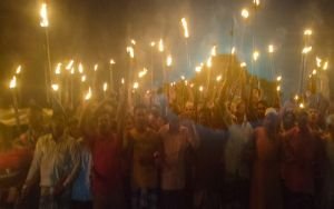 সিলেট-৪ আসনে আব্দুল হাকিম চৌধুরীর সমর্থনে মশাল মিছিল