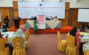 নারীদের রাজনীতিতে অংশগ্রহণের সুযোগ ও চ্যালেঞ্জ নিয়ে কর্মশালা