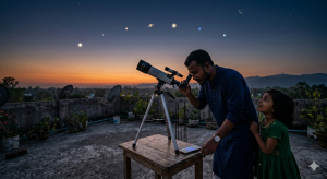 মহাজাগতিক বিস্ময়: আজ সন্ধ্যায় আকাশে বসছে ৬ গ্রহের মেলা ​