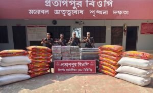 সিলেট সীমান্তে অর্ধকোটি টাকার পণ্য ধরলো বিজিবি