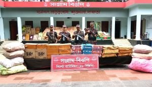 সিলেট সীমান্তে জব্দ হলো প্রায় ২ কোটি টাকার চো/রাইপণ্য