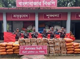 সিলেটে ৭২ লাখ টাকার পণ্য ধরলো বিজিবি