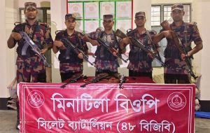 সিলেট সীমান্তে দুই দিন ধরে মিলছে ভারতীয় অ*স্ত্র