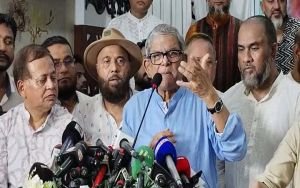 নির্বাচন যত দেরি হবে, বাংলাদেশ ততই পেছাবে: সিলেটে মির্জা ফখরুল