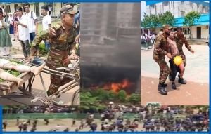 উত্তরায় স্কুলে বিধ্বস্ত প্রশিক্ষণ বিমান, বহু হতাহত