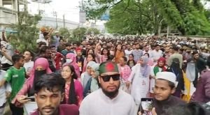 সিলেটে এনসিপি’র পদযাত্রা শেষ, সভা চলছে