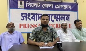 ধর্মগ্রাম হাওর দখলের ষড়যন্ত্রে অভিযোগে সাংবাদিক সম্মেলন